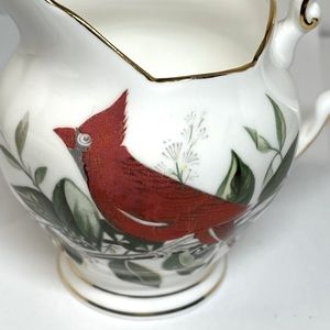 Royal Chelsea Cardinal Creamer Bone China Cream Pitcher Made in England Gilt Rim